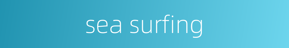 sea surfing的同义词