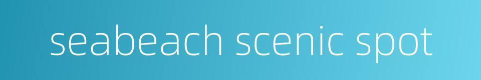 seabeach scenic spot的同义词