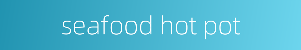 seafood hot pot的同义词