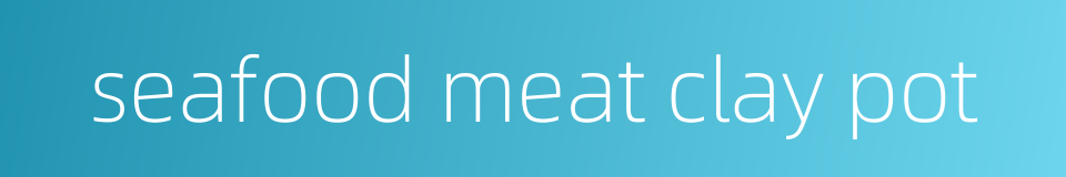 seafood meat clay pot的同义词