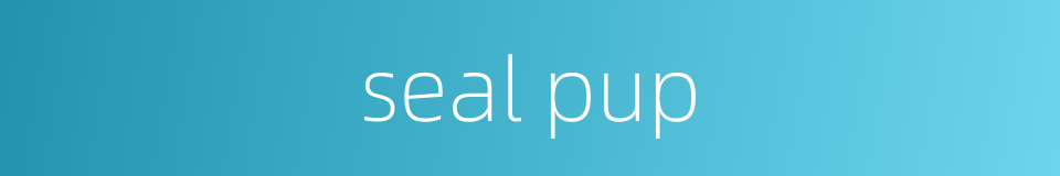 seal pup的同义词