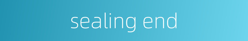 sealing end的同义词