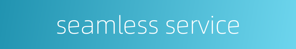 seamless service的同义词