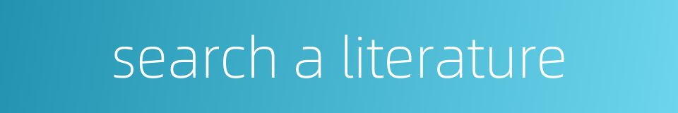 search a literature的同义词