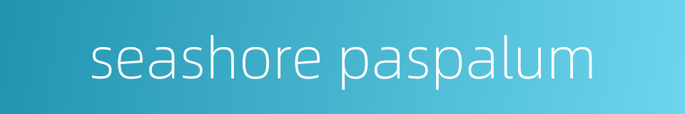 seashore paspalum的同义词