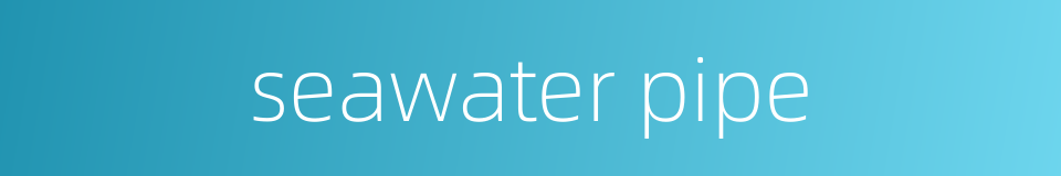 seawater pipe的同义词