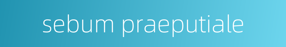 sebum praeputiale的同义词