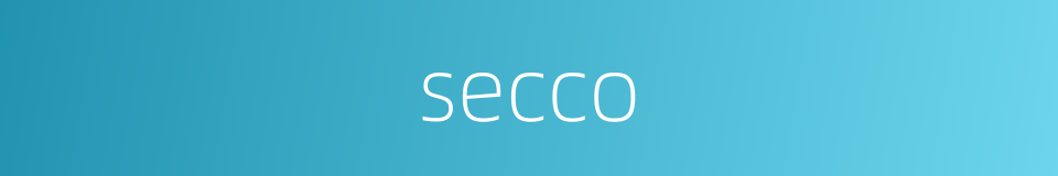 secco的同义词