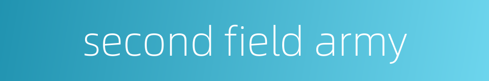 second field army的同义词