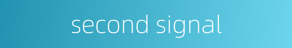 second signal的同义词
