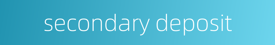 secondary deposit的同义词
