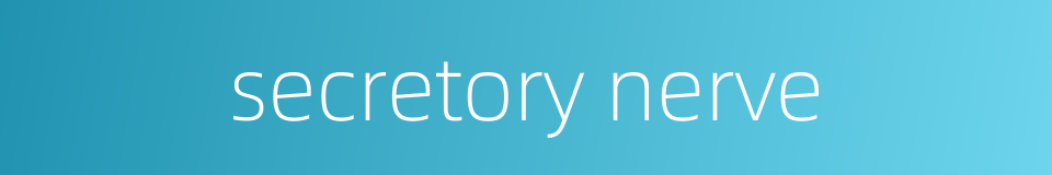 secretory nerve的同义词