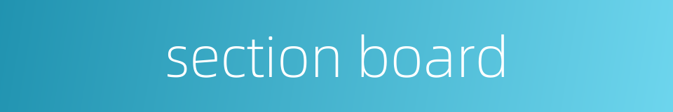 section board的同义词
