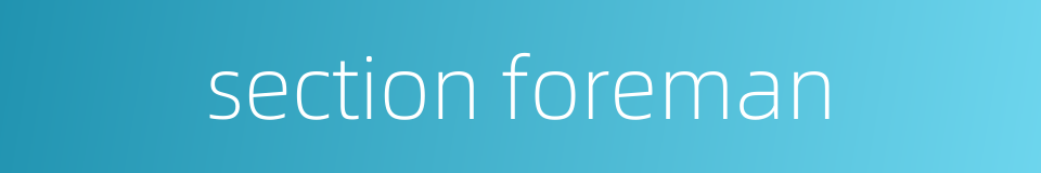 section foreman的同义词