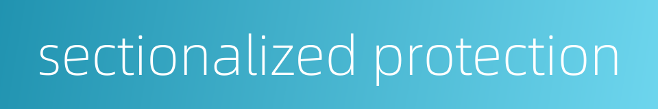 sectionalized protection的同义词