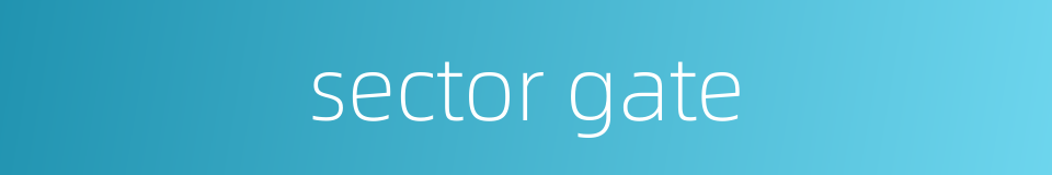 sector gate的同义词