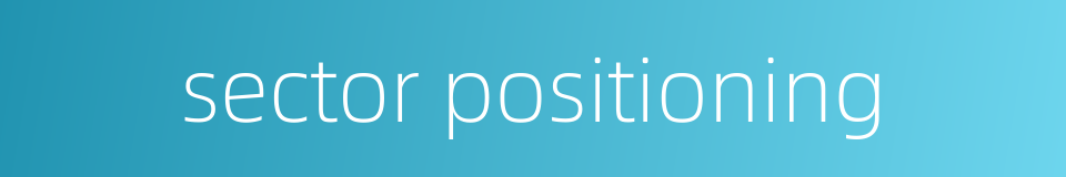 sector positioning的同义词