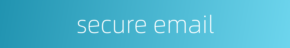 secure email的同义词