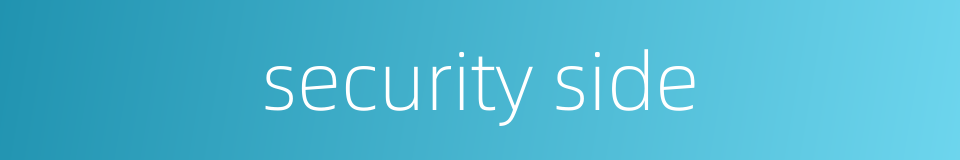 security side的同义词