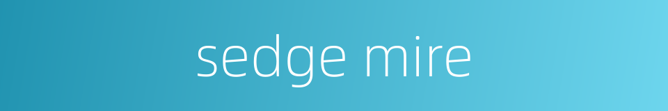 sedge mire的同义词