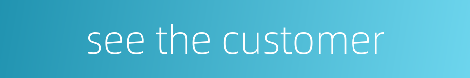 see the customer的同义词