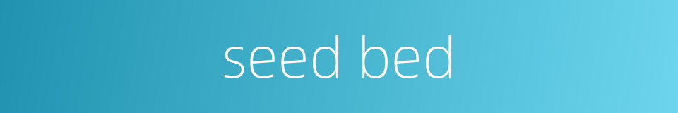 seed bed的同义词