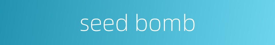 seed bomb的同义词
