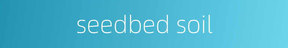 seedbed soil的同义词