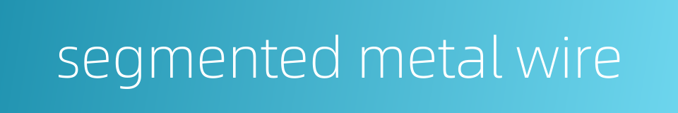segmented metal wire的同义词