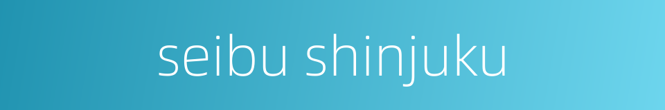 seibu shinjuku的同义词
