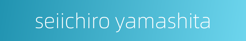 seiichiro yamashita的同义词