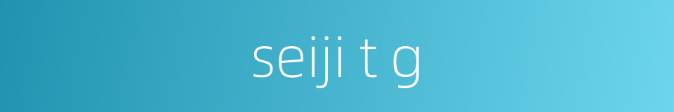 seiji t g的同义词
