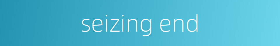 seizing end的同义词