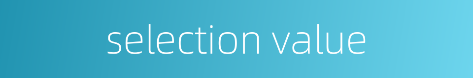 selection value的同义词