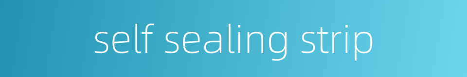 self sealing strip的同义词