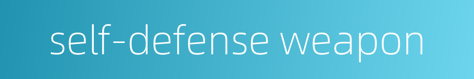 self-defense weapon的同义词
