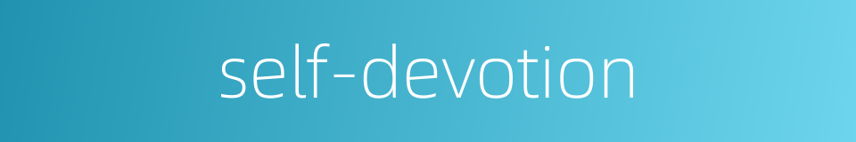self-devotion的同义词