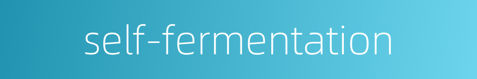 self-fermentation的同义词