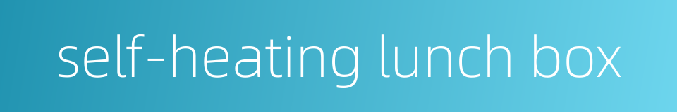 self-heating lunch box的同义词