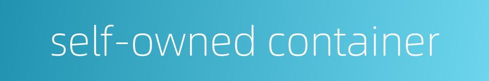 self-owned container的同义词