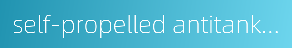 self-propelled antitank gun的同义词