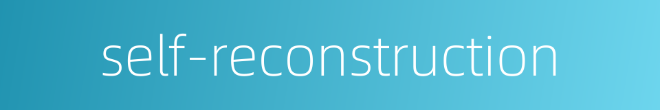 self-reconstruction的同义词