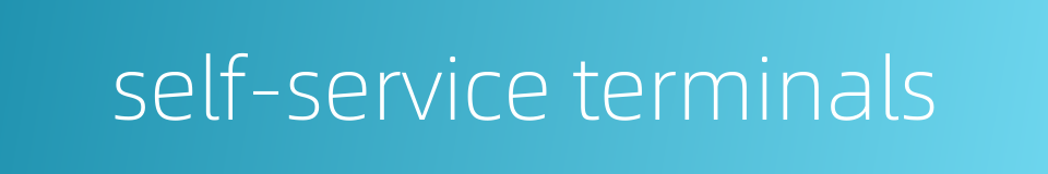 self-service terminals的同义词