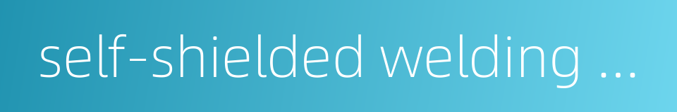 self-shielded welding wire的同义词