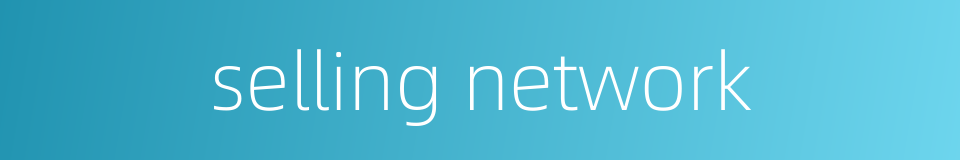 selling network的同义词