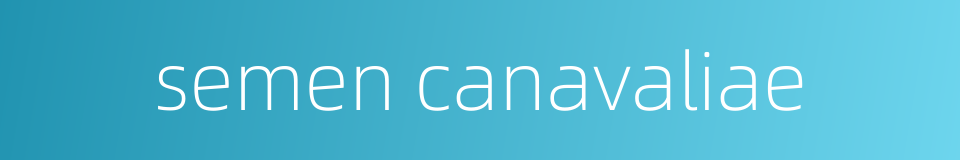 semen canavaliae的同义词