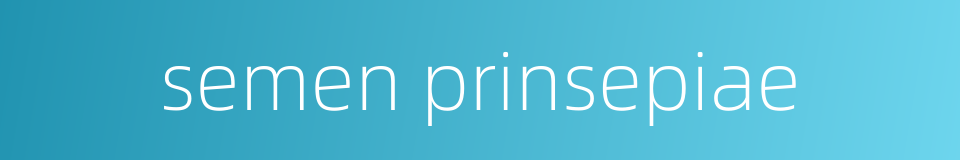 semen prinsepiae的同义词
