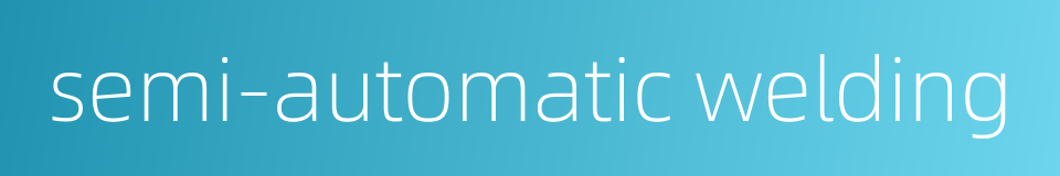 semi-automatic welding的同义词