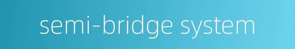 semi-bridge system的同义词