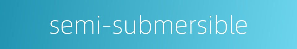 semi-submersible的同义词